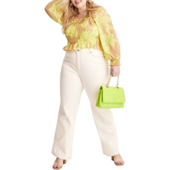 WOMEN'S FLARE LEG DENIM PANT | FUTURE COLLECTIVE | 22 - Picture 1 of 14